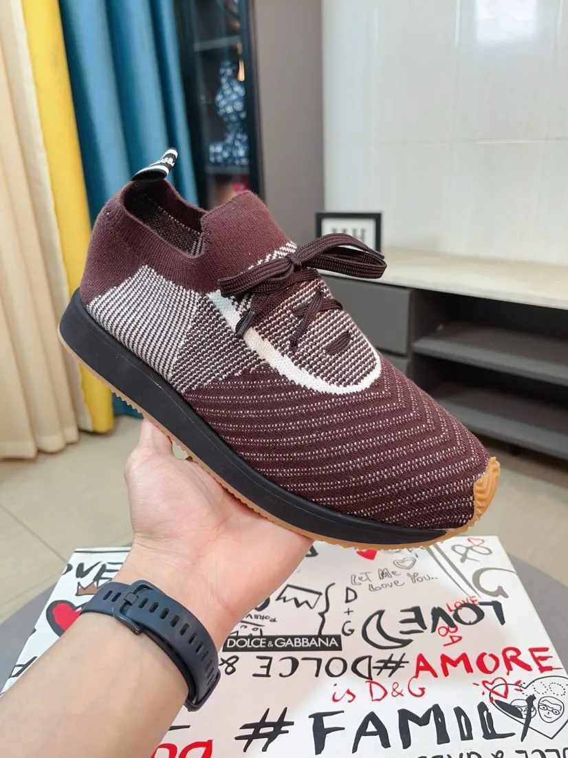 Men's shoes 💰400🌹🌹"Dolce & Gabbana DG" original imported flying weave ➕ sheepskin lining, light, comfortable and versatile, original special outsole 🔥favored by trendy men. Welcome to compare quality 🔥exquisite luxury, super A level! Version comparison, no difference at all! Code number 36-46